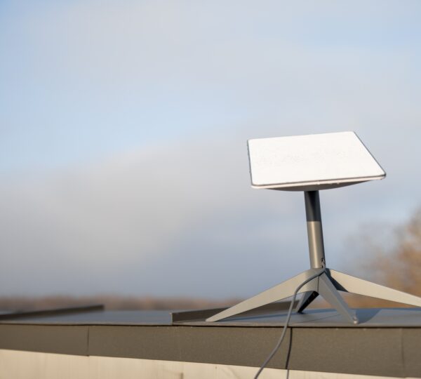 Starlink satellite dish installed on a rooftop