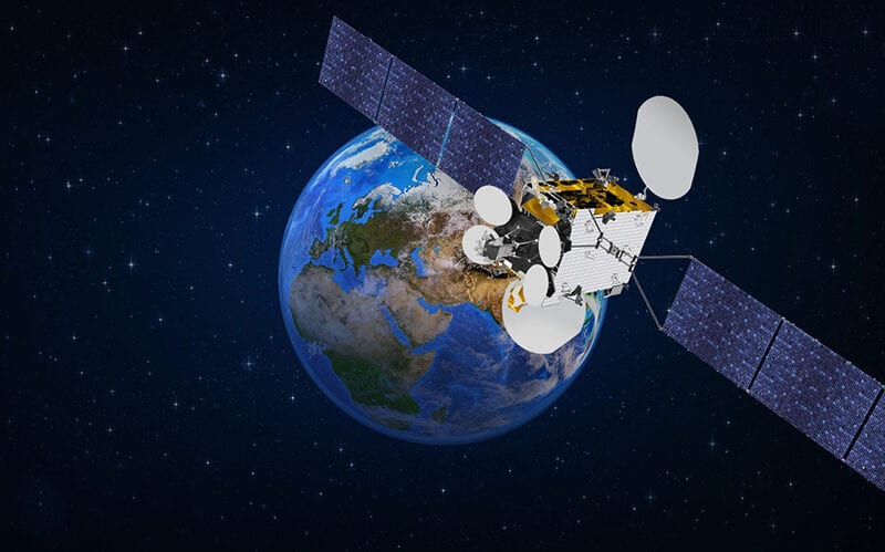 Inmarsat geostationary satellite above Earth